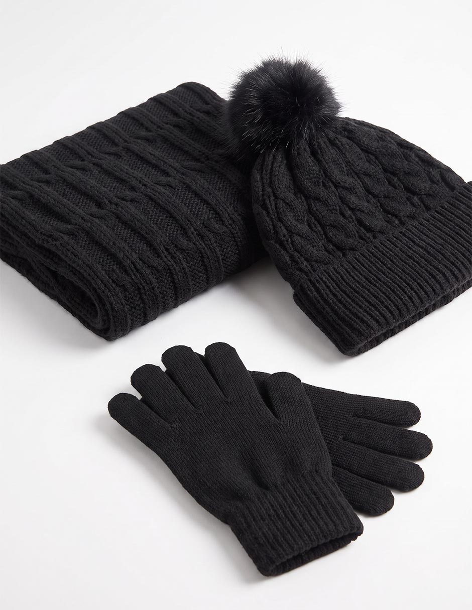 Set gorro guantes bufanda Nya de mujer 2