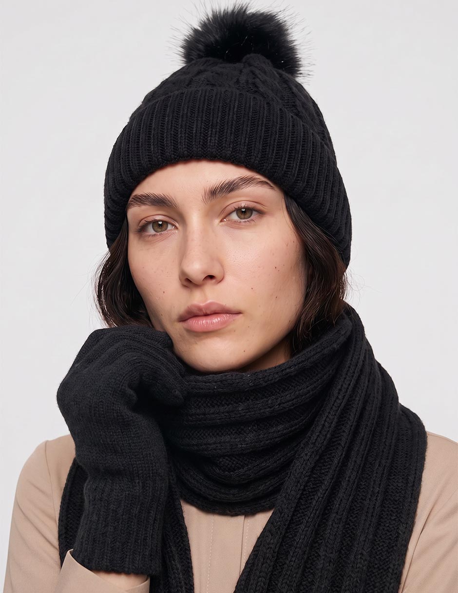 Set gorro guantes bufanda Nya de mujer 3
