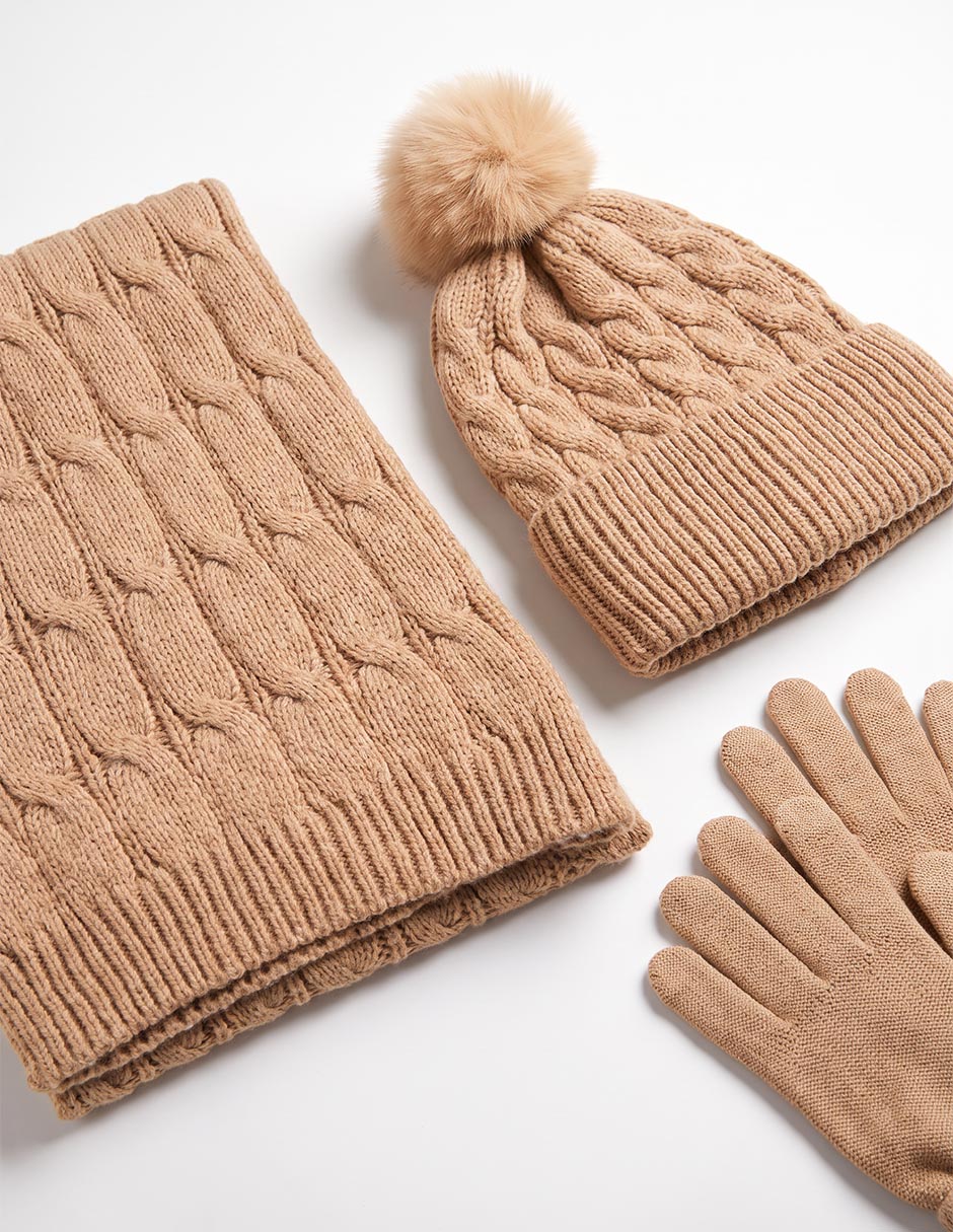 Set gorro guantes bufanda Pikolinos Nya de mujer 2