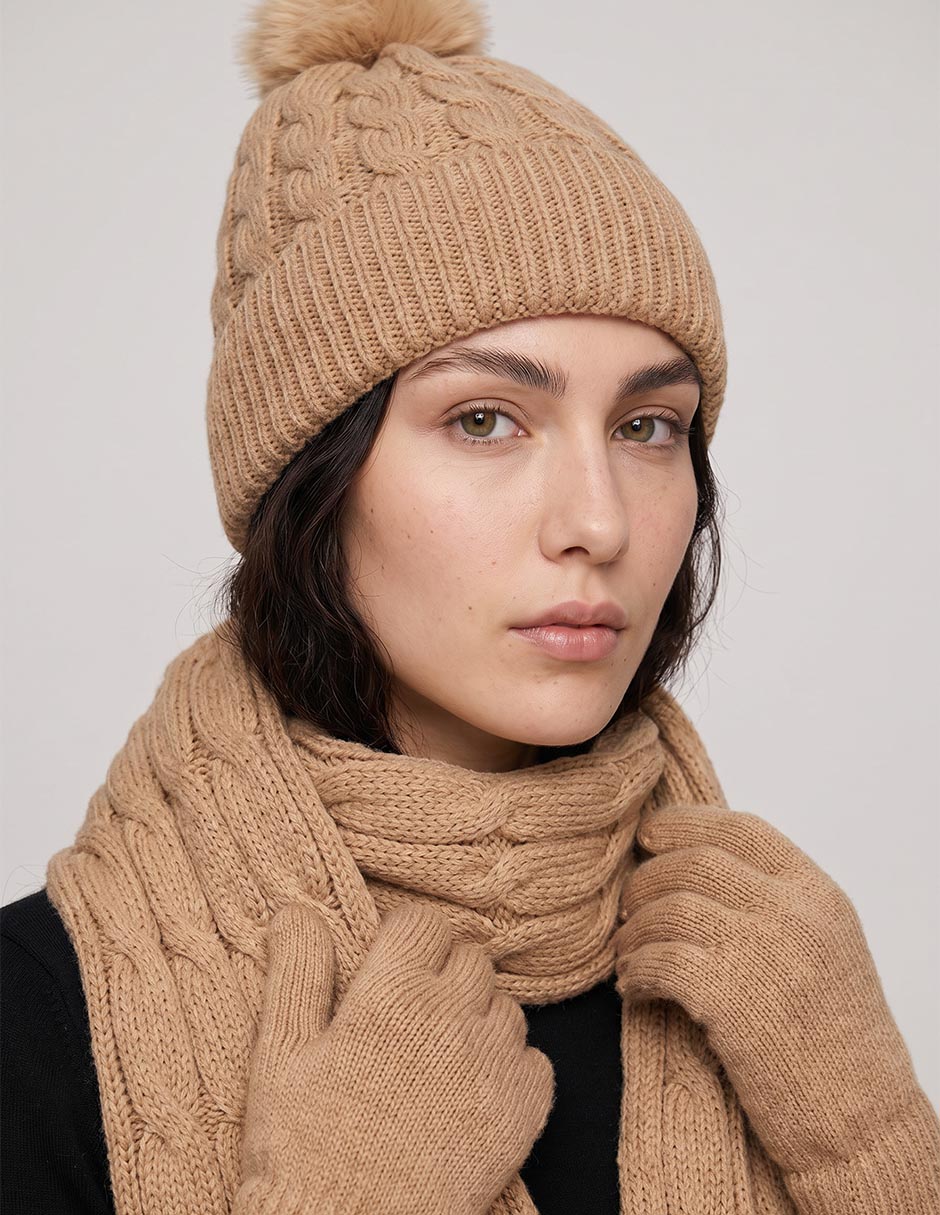Set gorro guantes bufanda Pikolinos Nya de mujer 3
