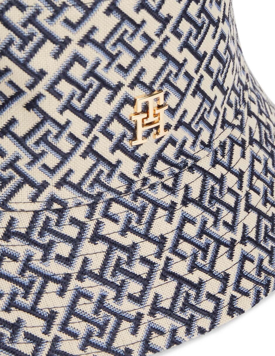 Gorro bucket casual monogram para mujer