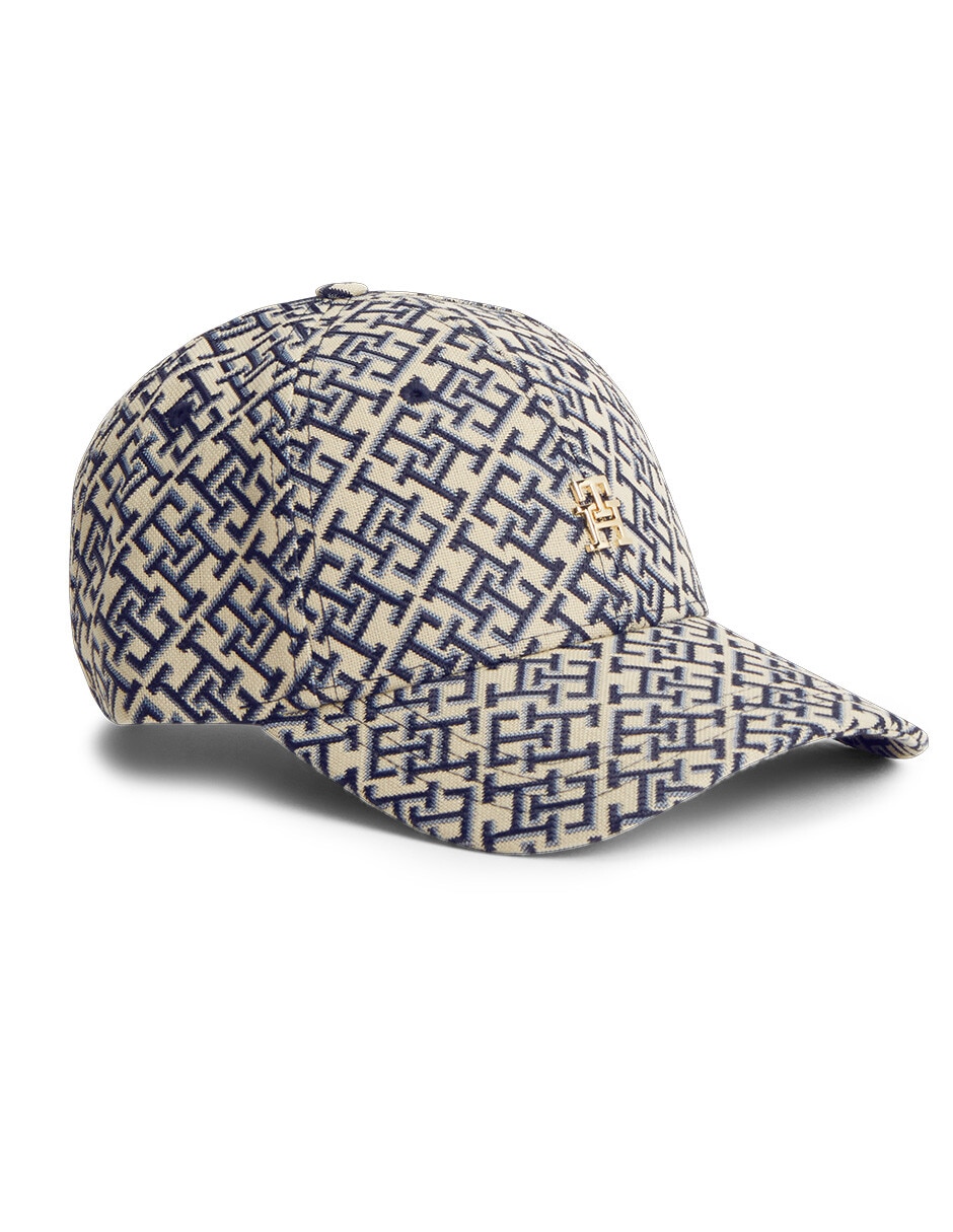 Gorra con visera curva casual monogram para mujer 1