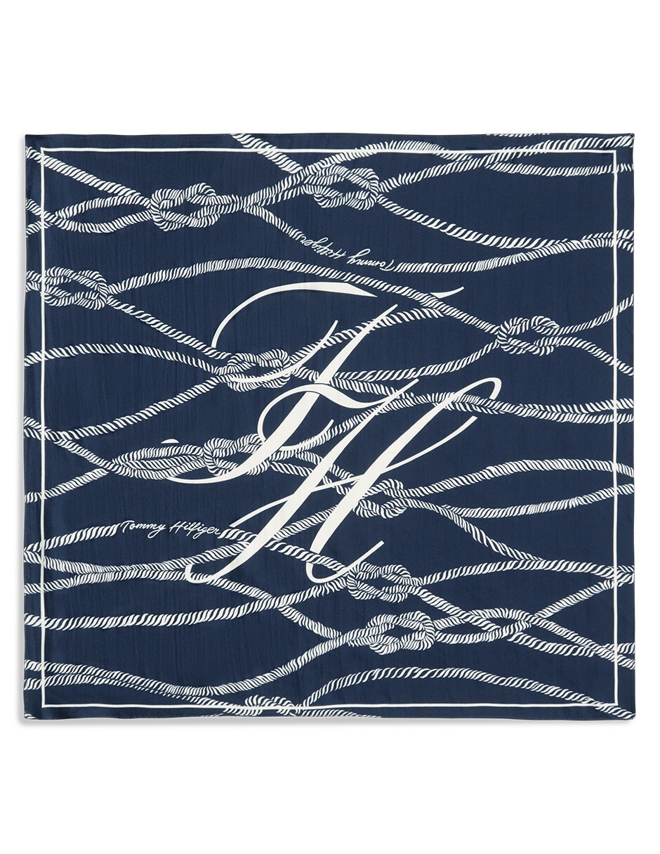 Pashmina con estampado gráfico de seda para mujer