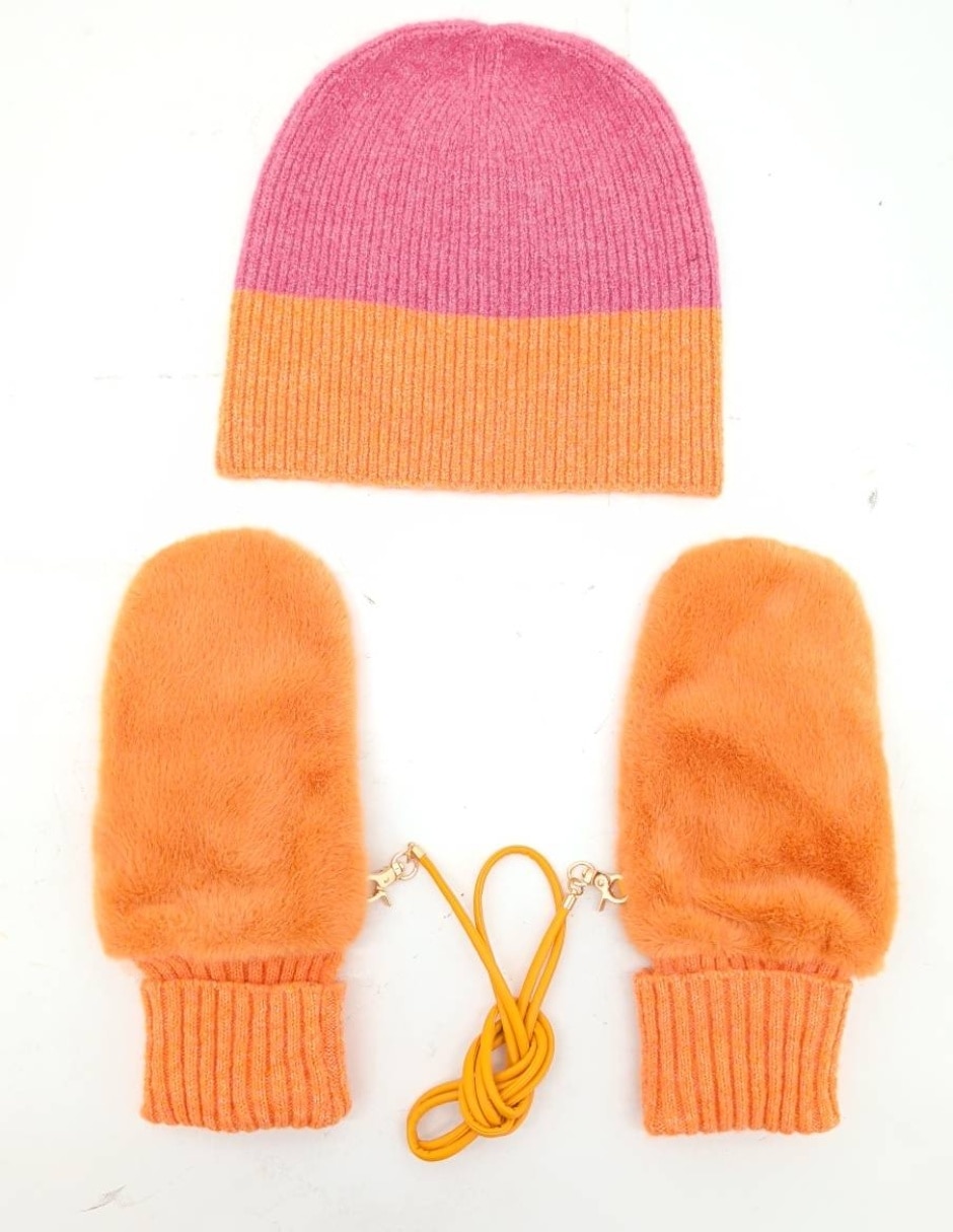 Set gorro guantes de mujer 1