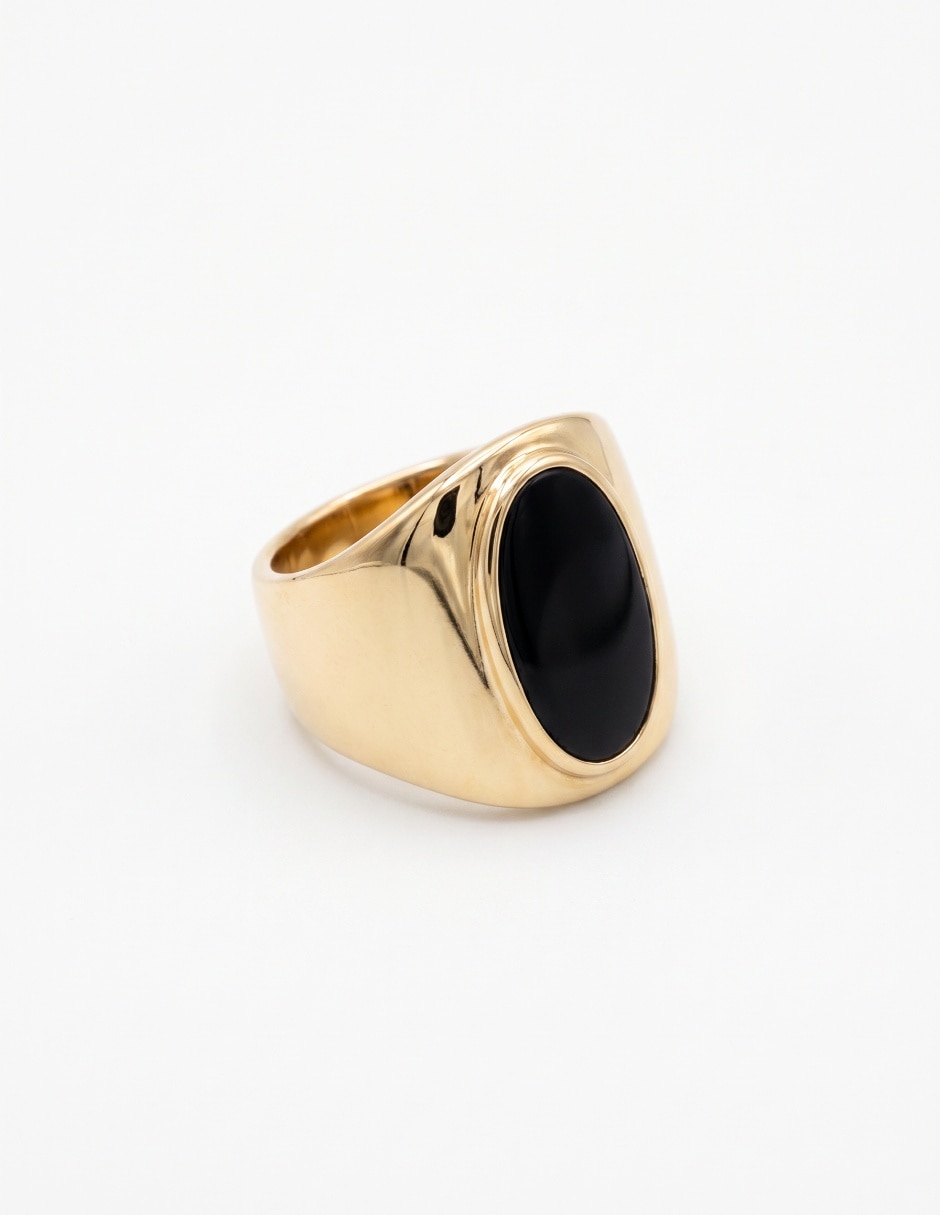 Anillo ovalado acabado pulido 2