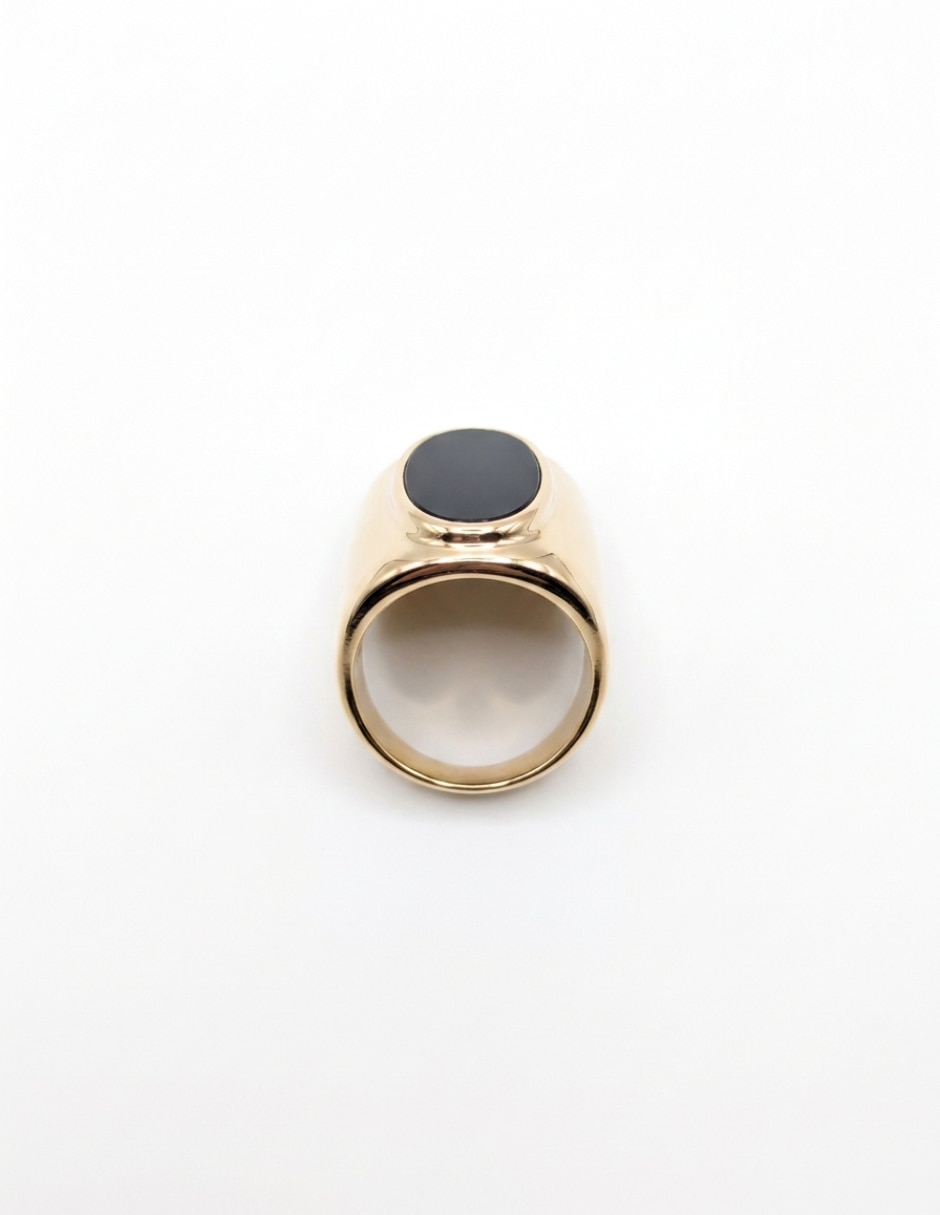 Anillo ovalado acabado pulido 3