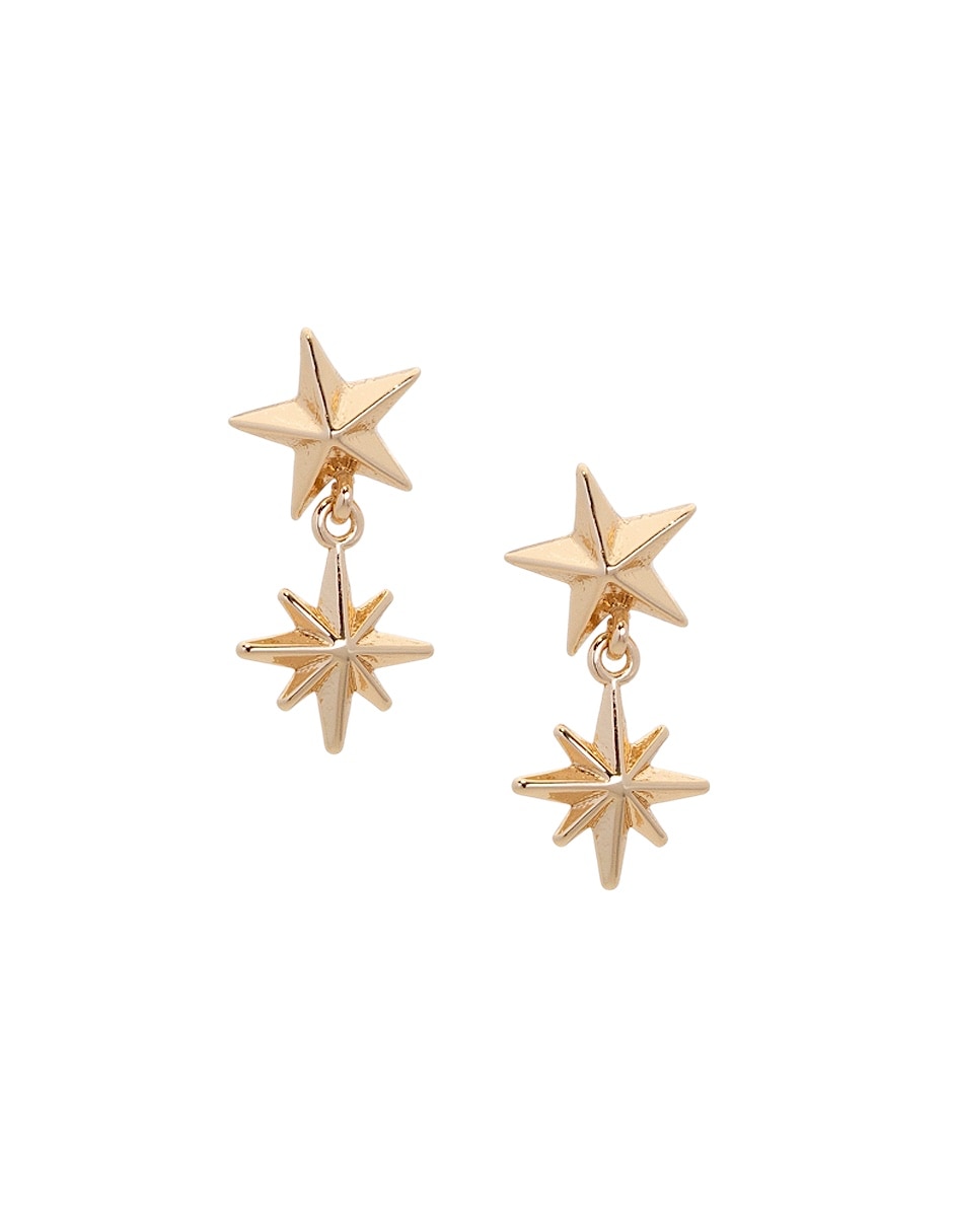 Aretes cortos de estrella con acabado lustre 3