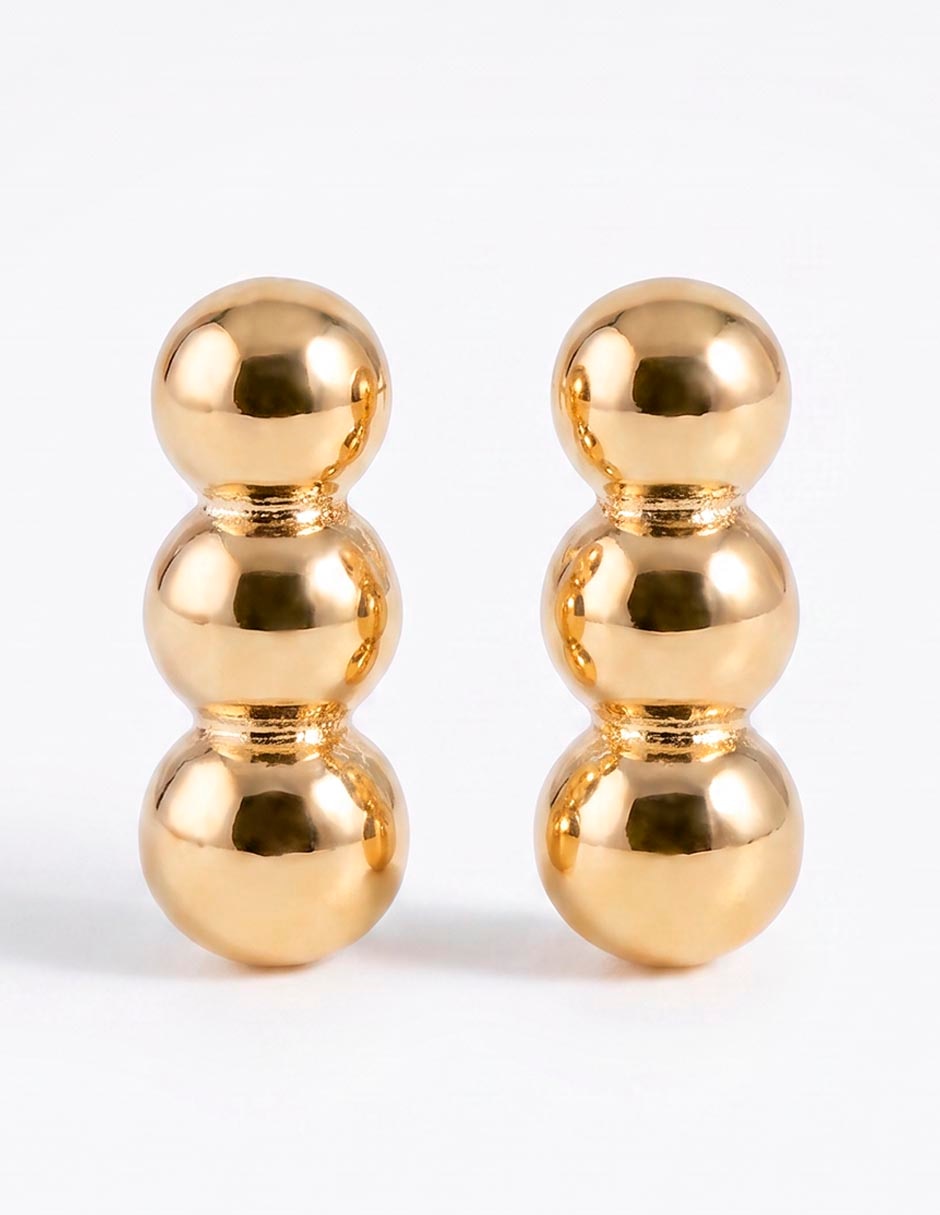 Aretes cortos con acabado lustre 1