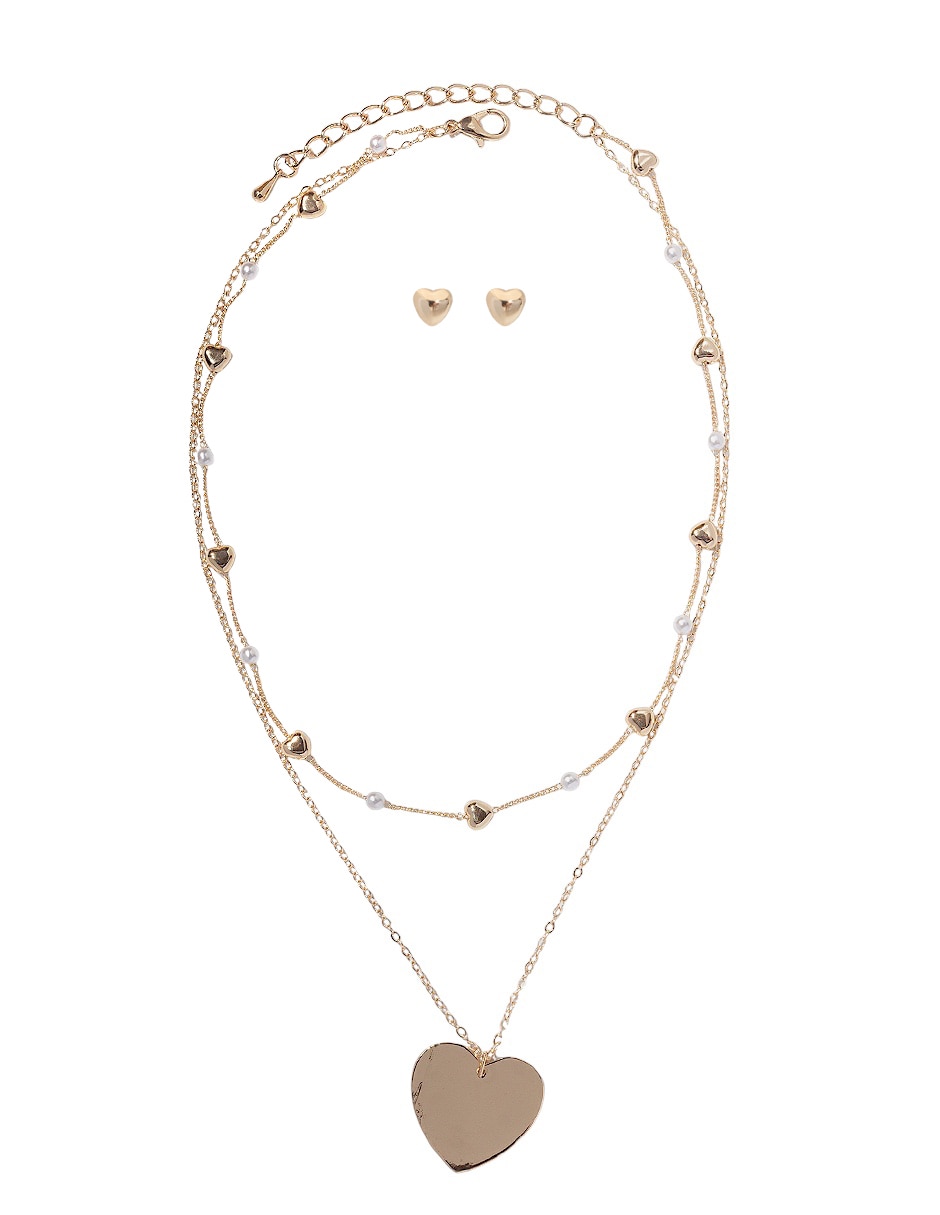 Set de collar y aretes Sin Familia No aplica de Metal Sin kilataje Sin gema