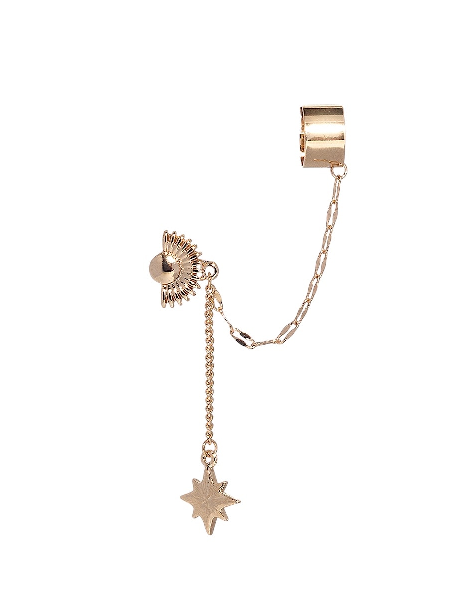 Ear cuff de (si aplica) Estrella No aplica sin familia de Metal Sin kilataje con acabado Lustre Sin gema 1