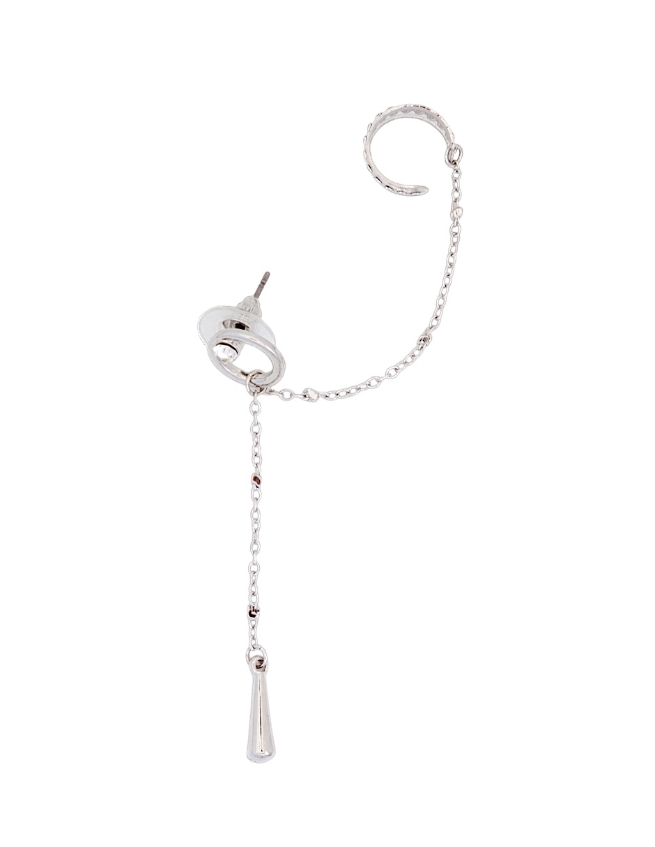 Ear cuff de metal con acabado lustre cristal