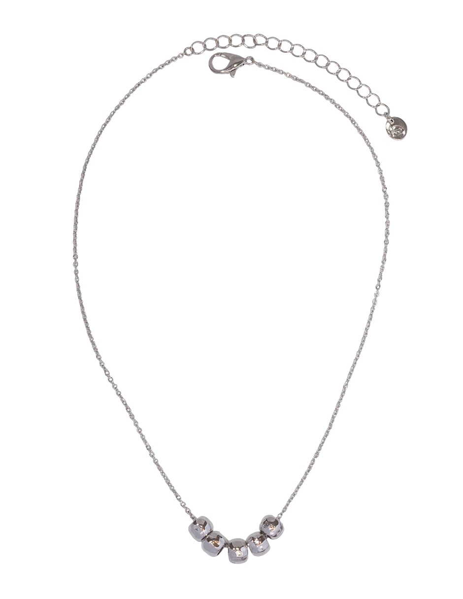Collar joyería de bola de metal