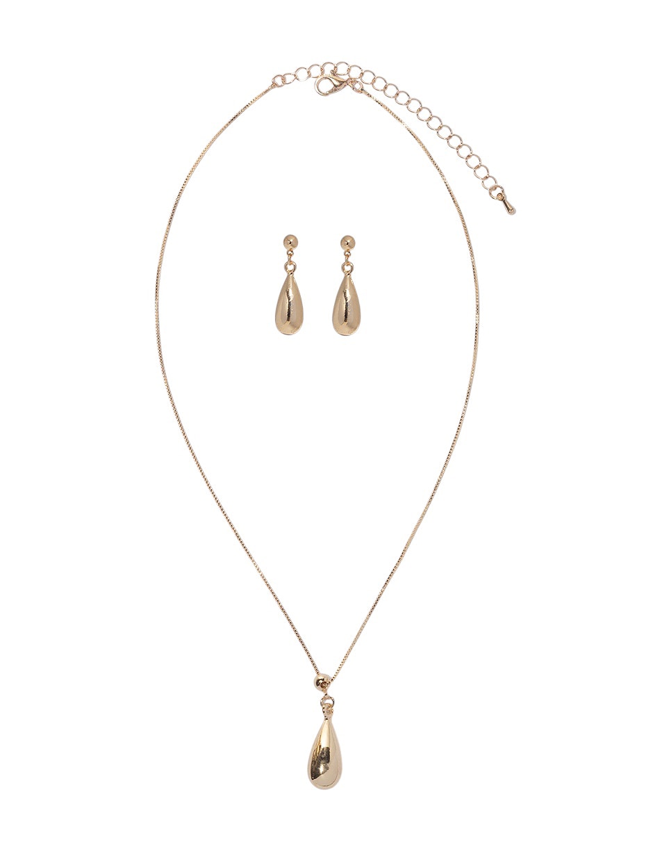 Set de collar y aretes de metal 1