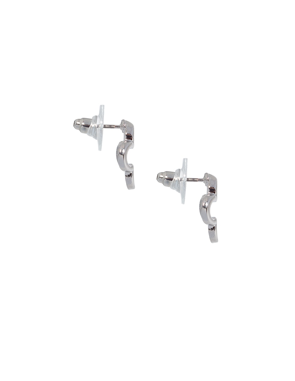Aretes corto de trébol de metal con acabado lustre Aretes corto de trébol de metal con acabado lustre
