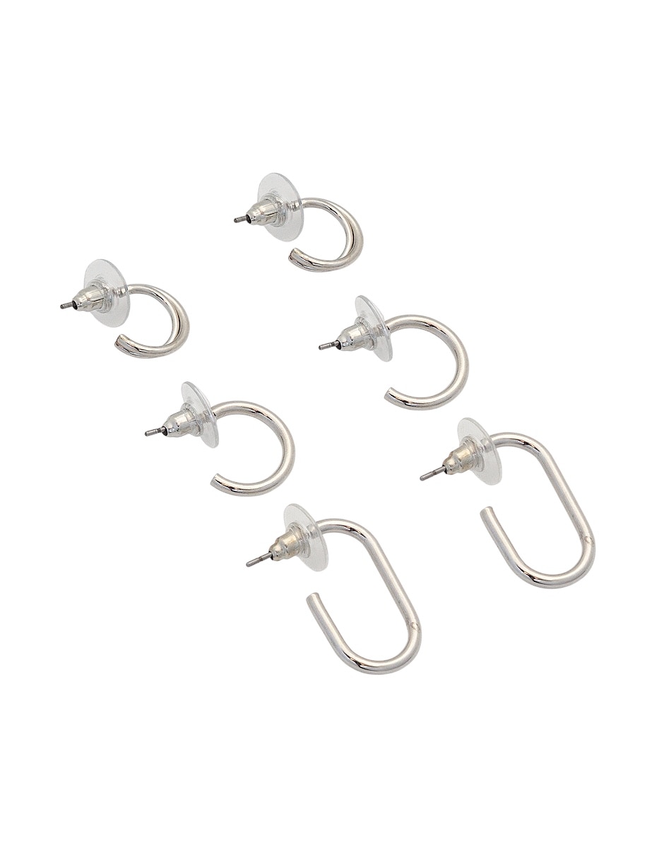 Set de aretes con acabado lustre Set de aretes con acabado lustre