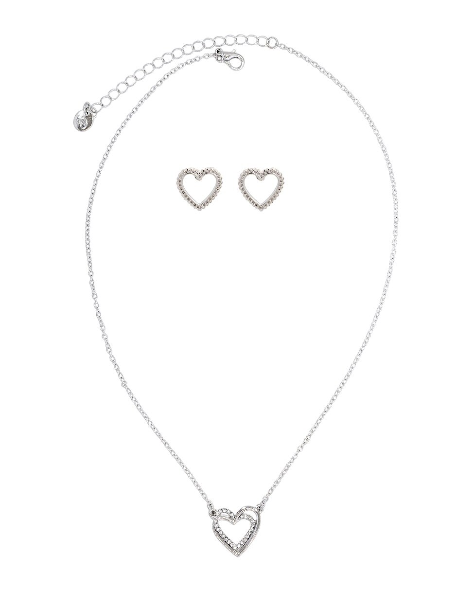 Collar joyería de corazón de metal