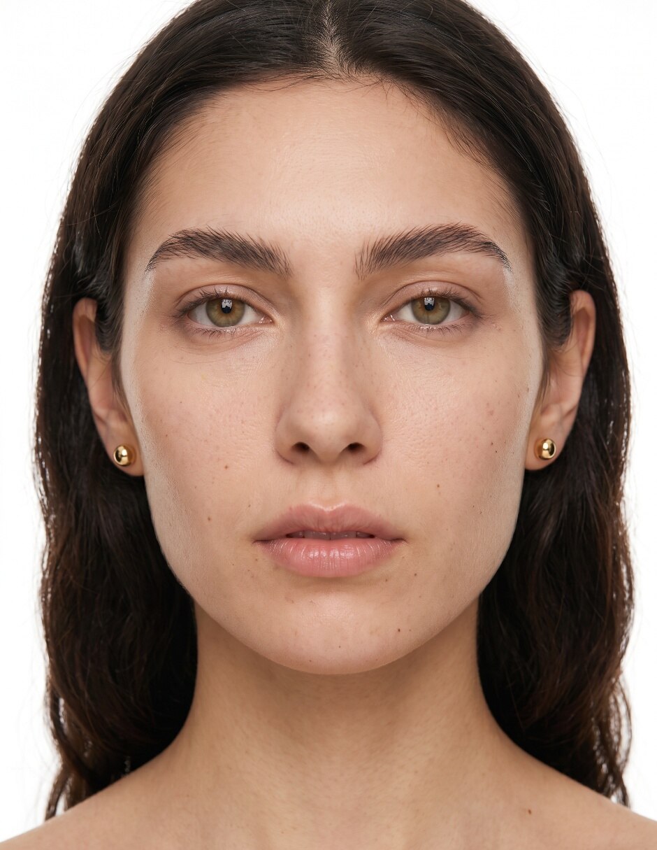 Set de aretes corto con acabado brillante 4