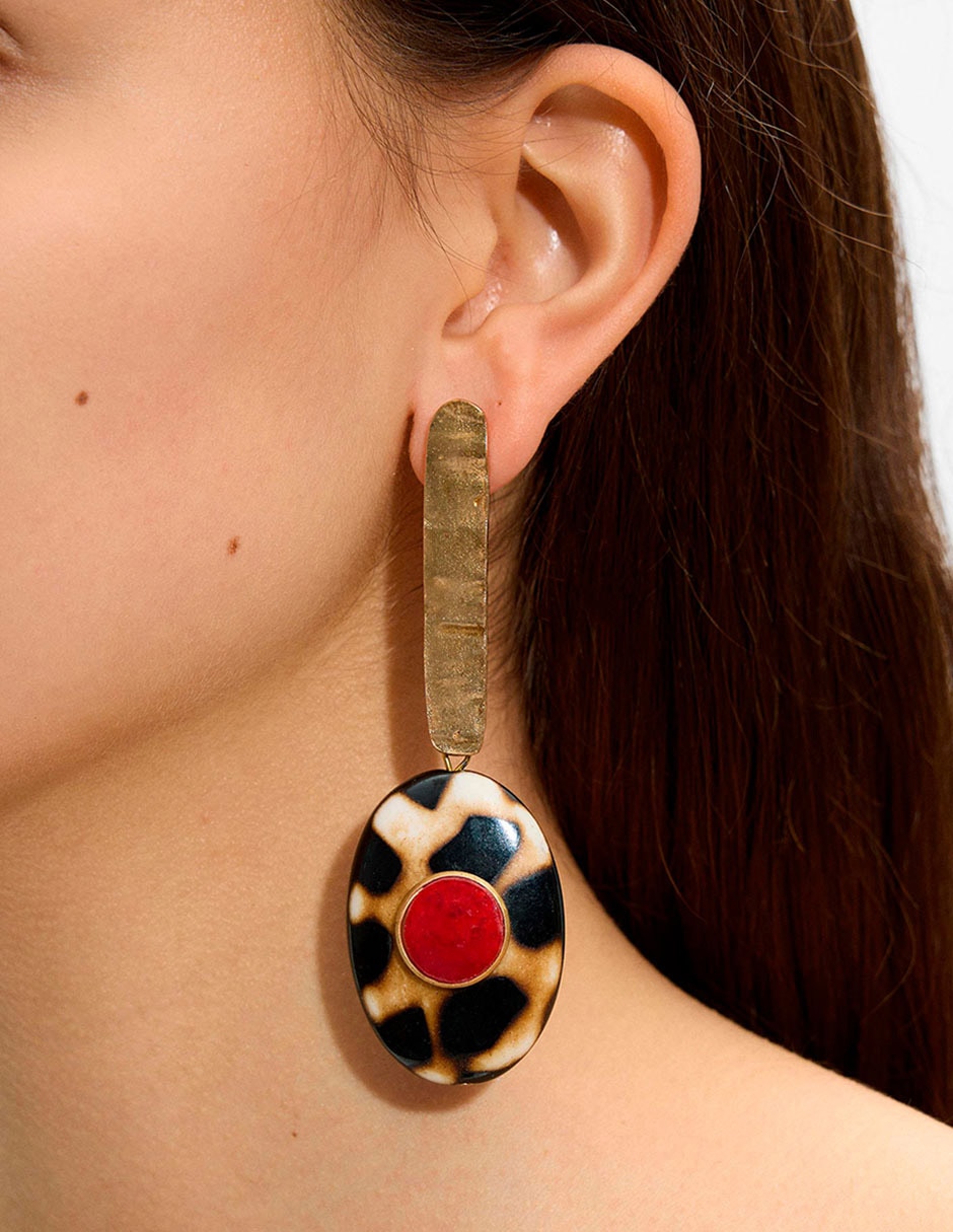 Aretes trend con acabado mate 2