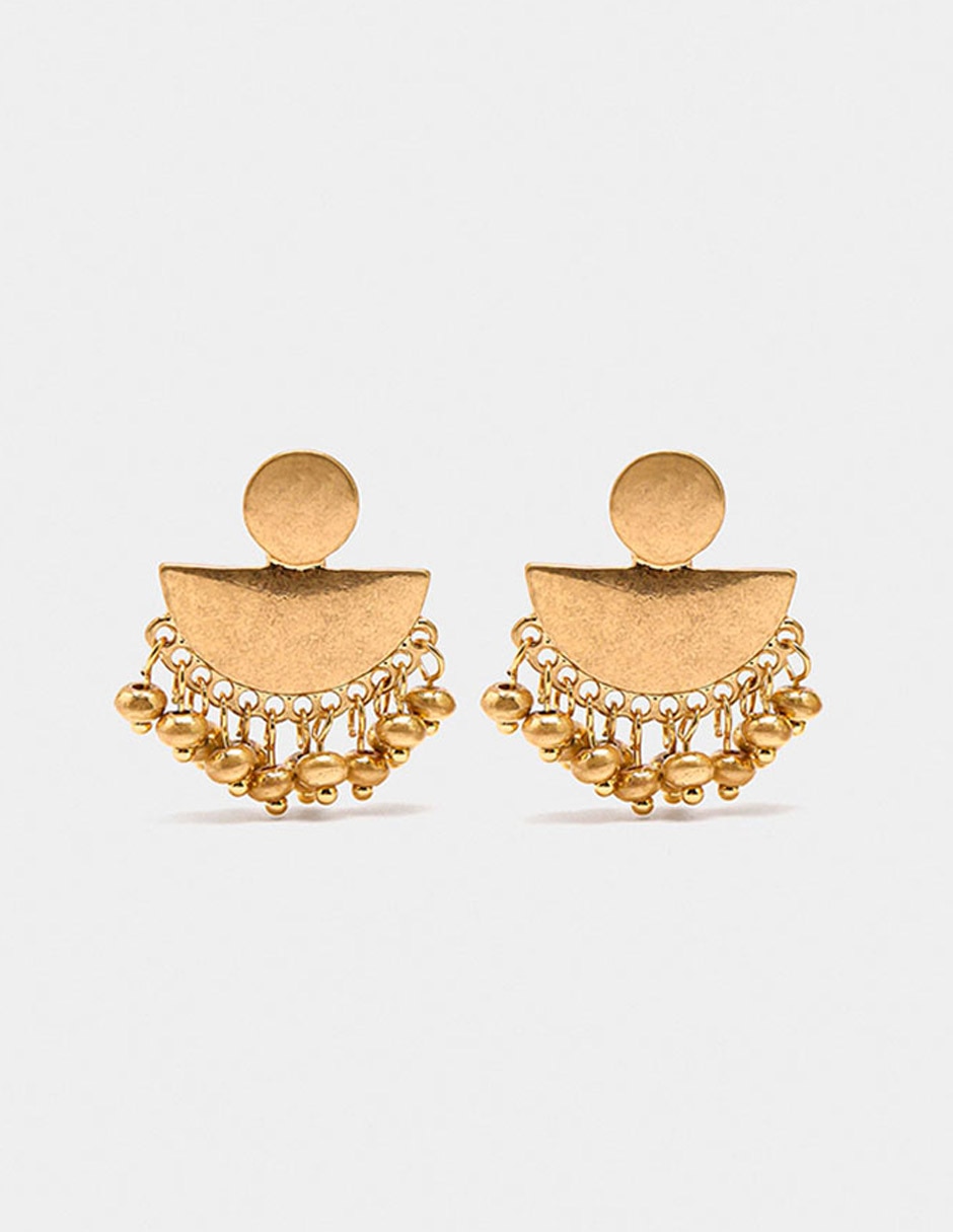 Aretes golden basics con acabado mate