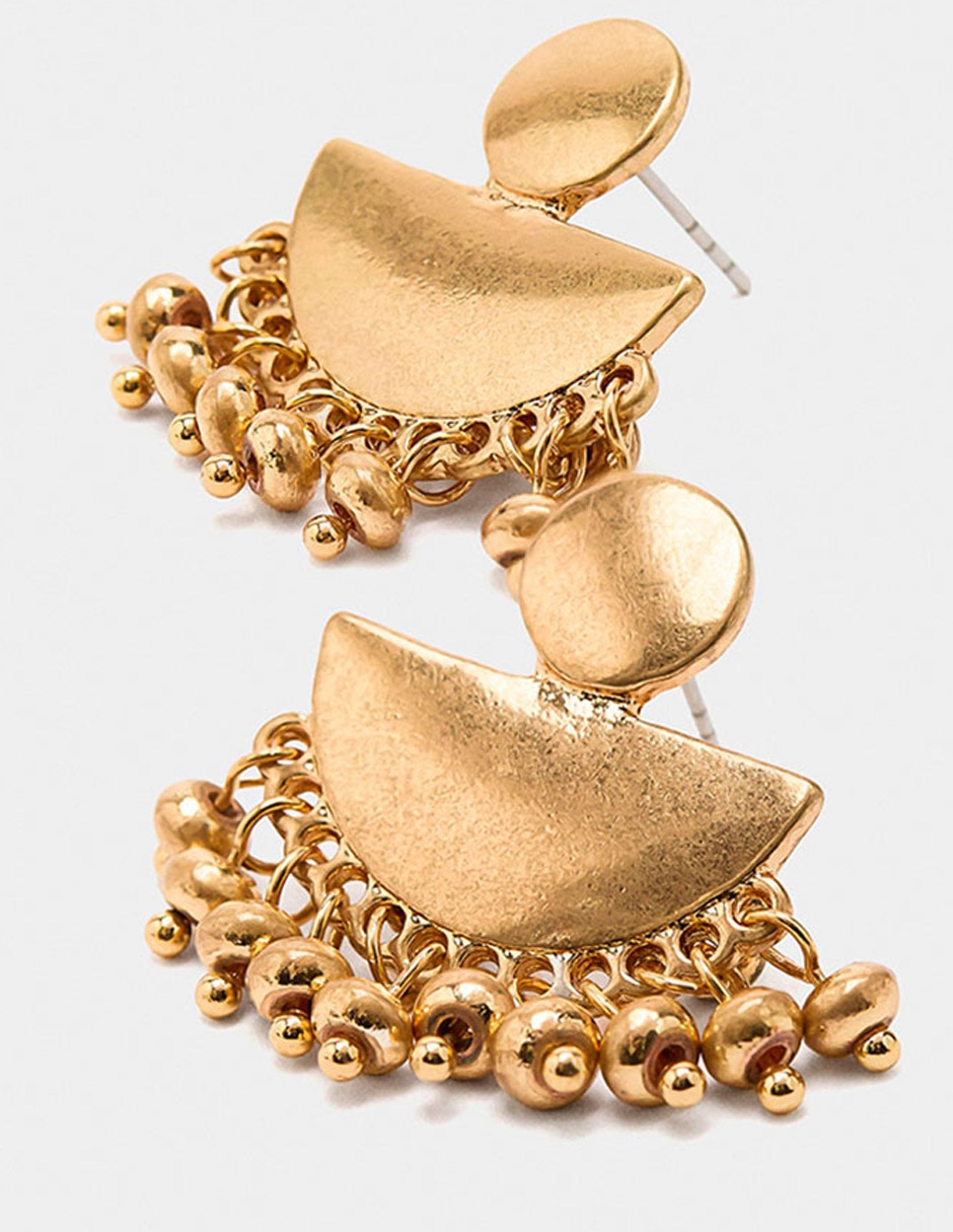 Aretes golden basics con acabado mate 3