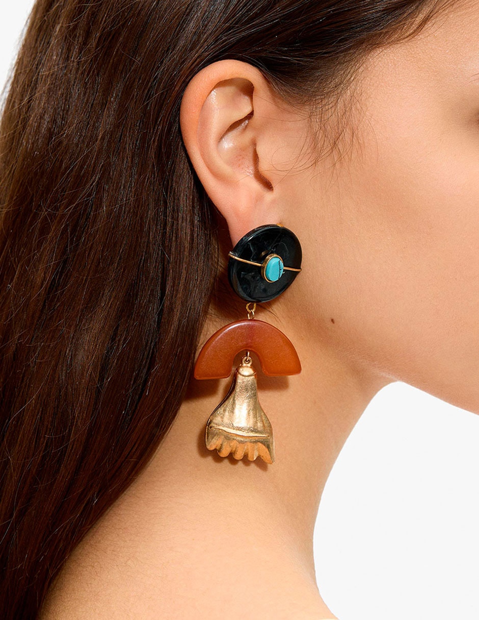 Aretes trend con acabado mate 2