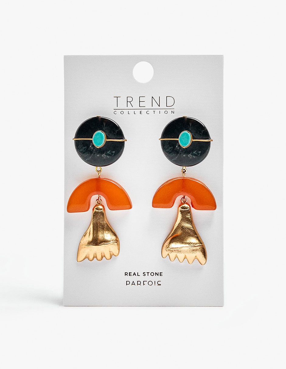 Aretes trend con acabado mate 4