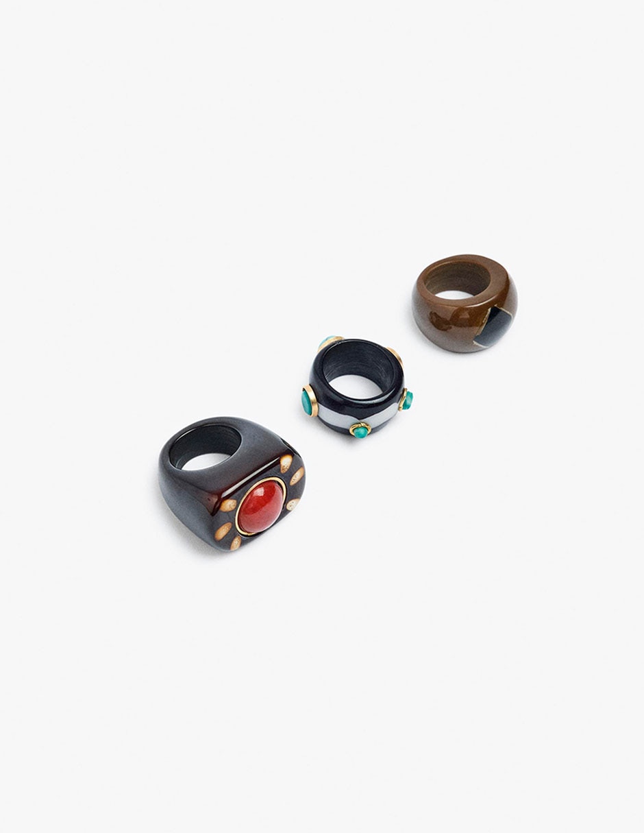 Set de anillos mate 3
