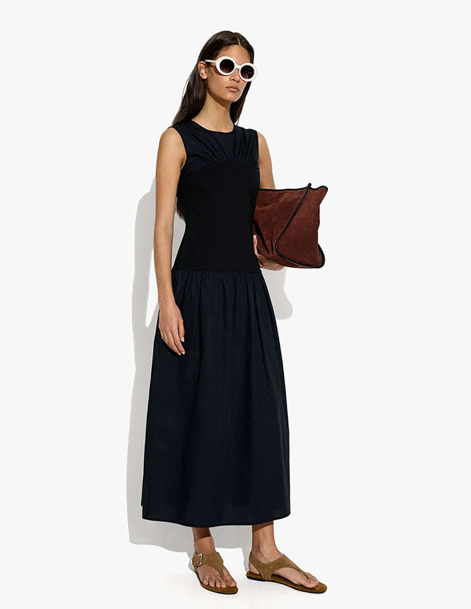 Vestido midi casual veneza para mujer