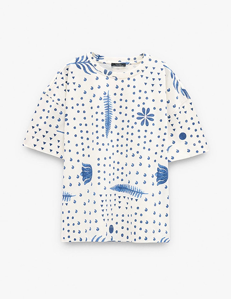 Playera manga corta t display cuello redondo para mujer 5
