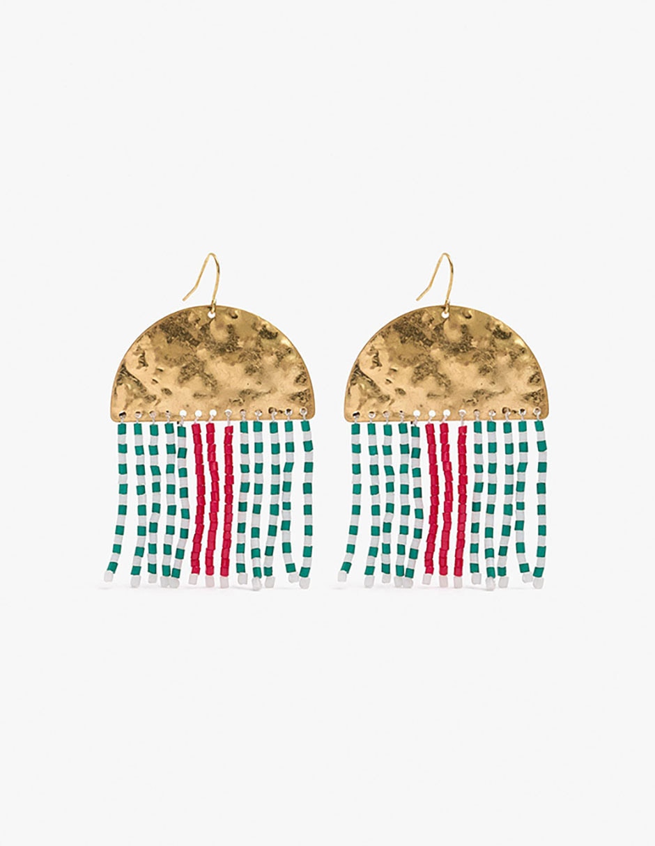 Aretes largos pearl jam con acabado mate