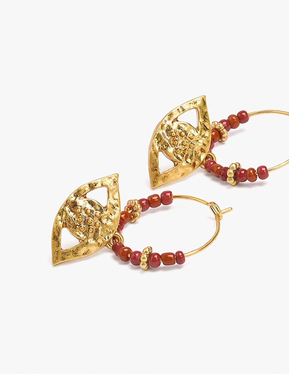 Aretes largos almara con acabado mate 2