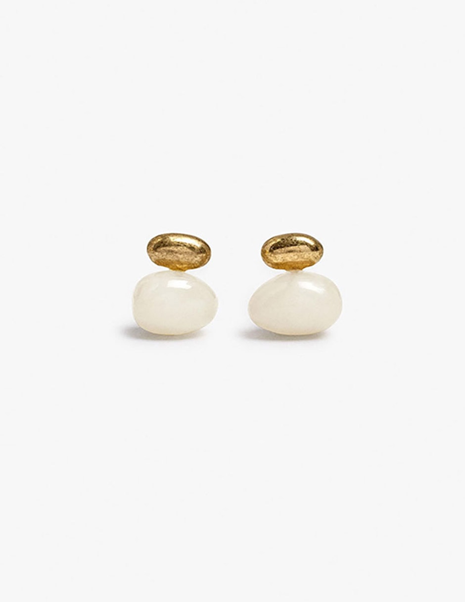 Aretes largos golden basics extra con acabado mate