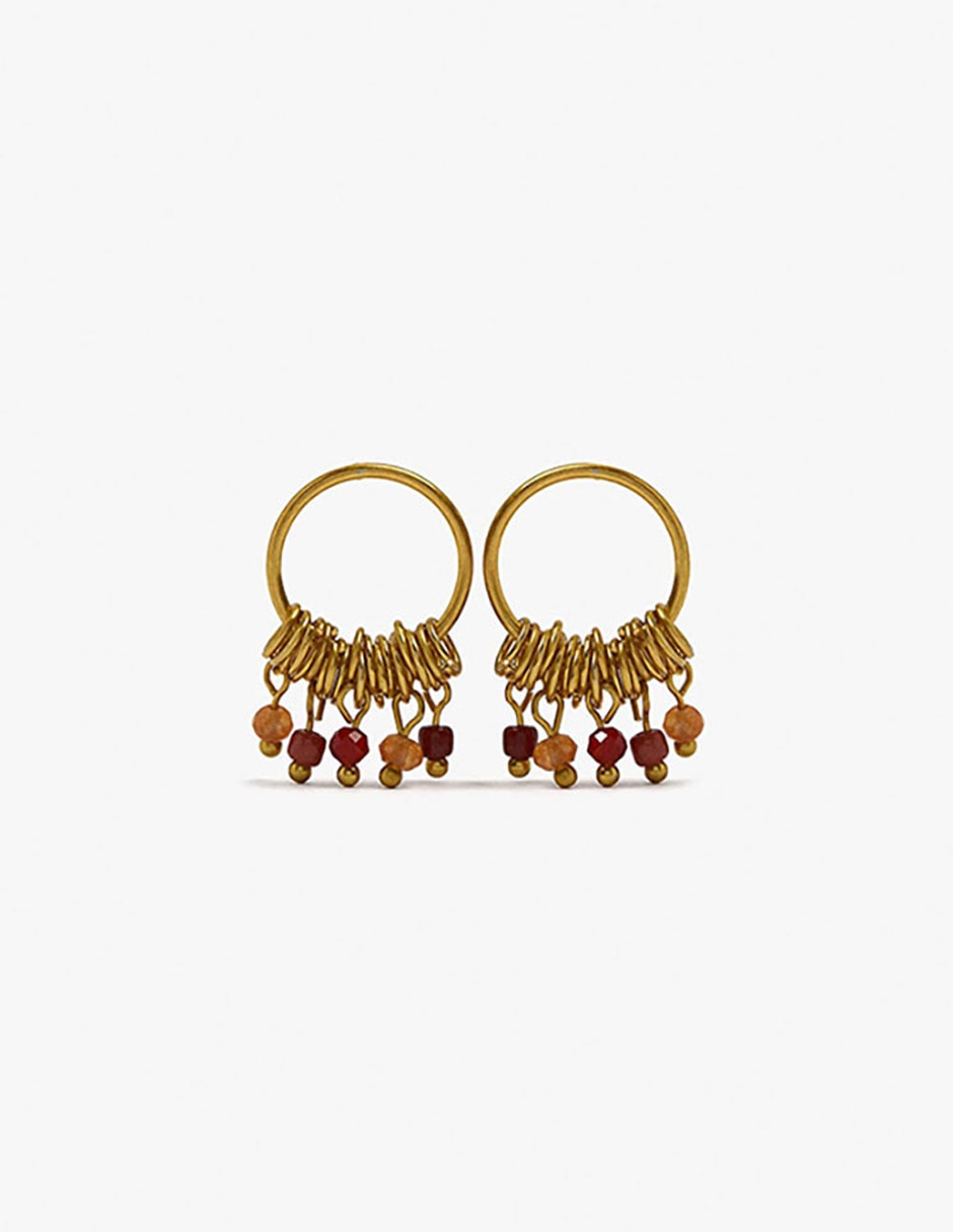 Aretes largos almara con acabado mate
