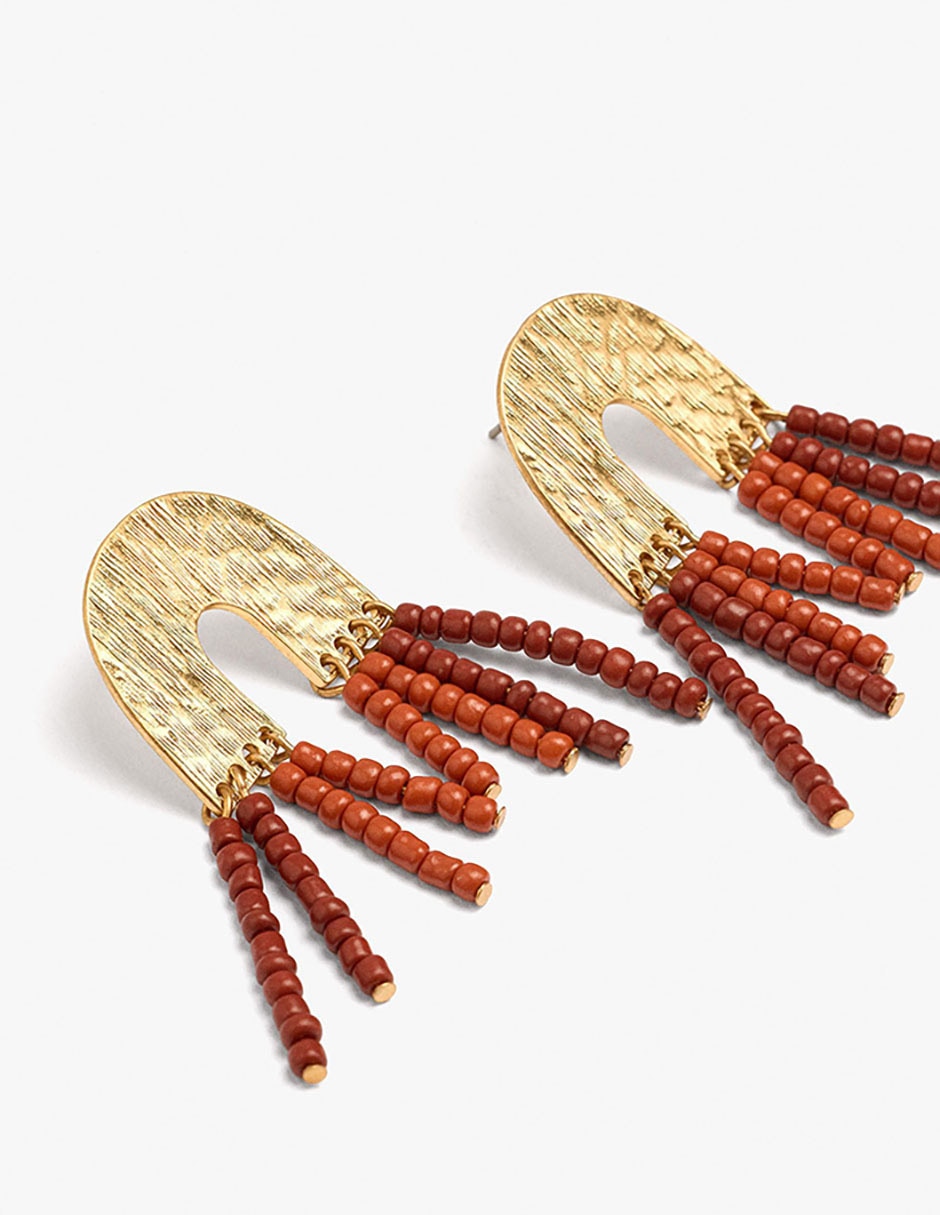 Aretes largos almara con acabado mate 2