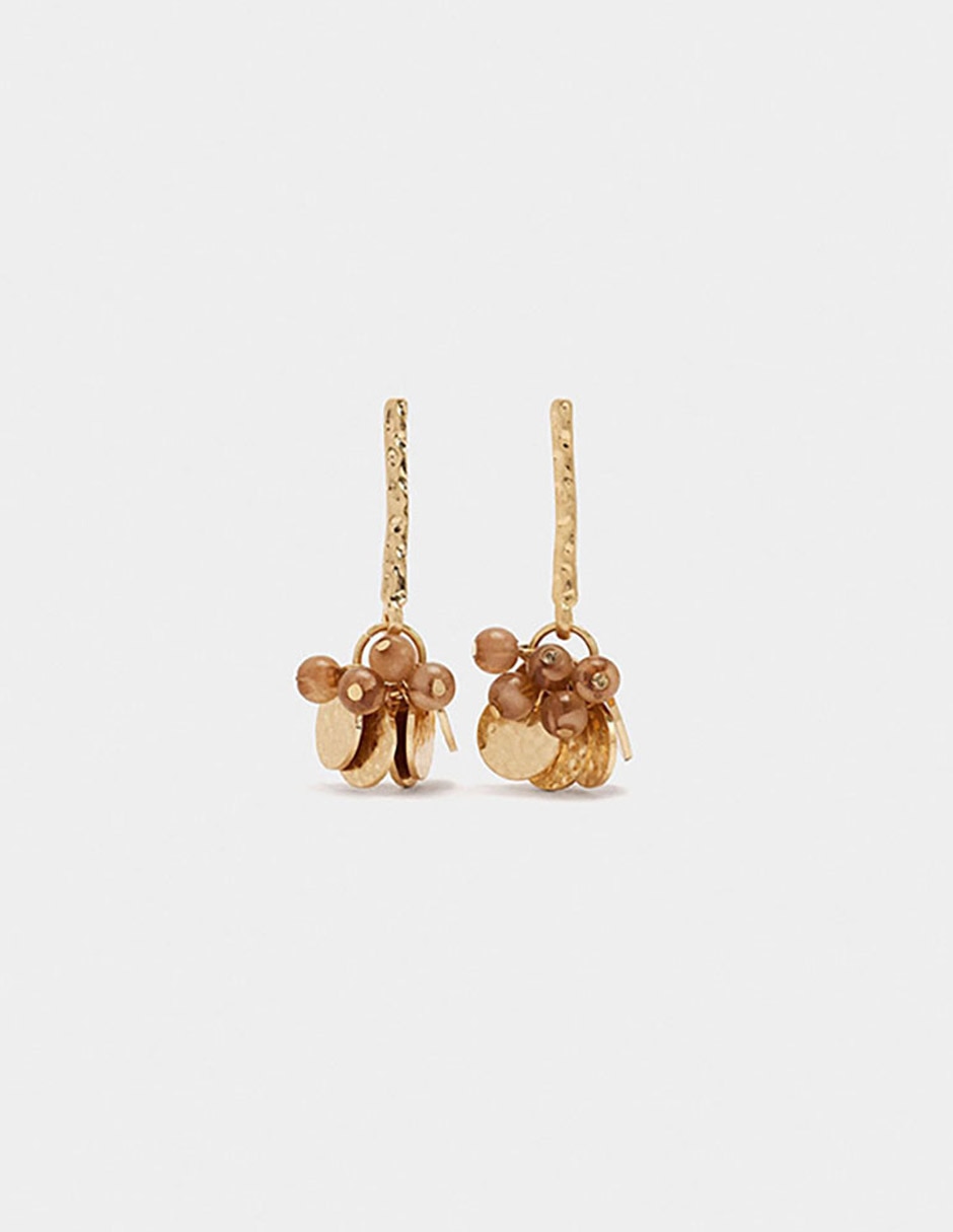 Aretes largos golden basics extra con acabado mate