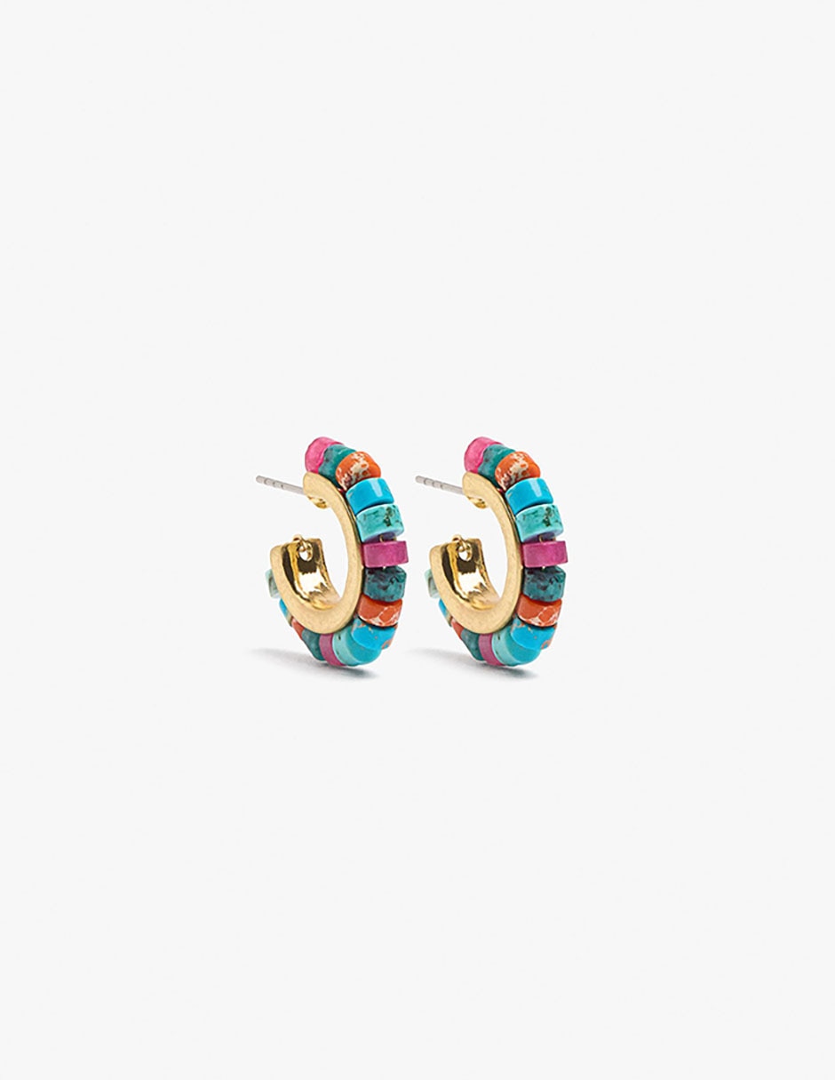 Aretes largos pearl jam con acabado mate