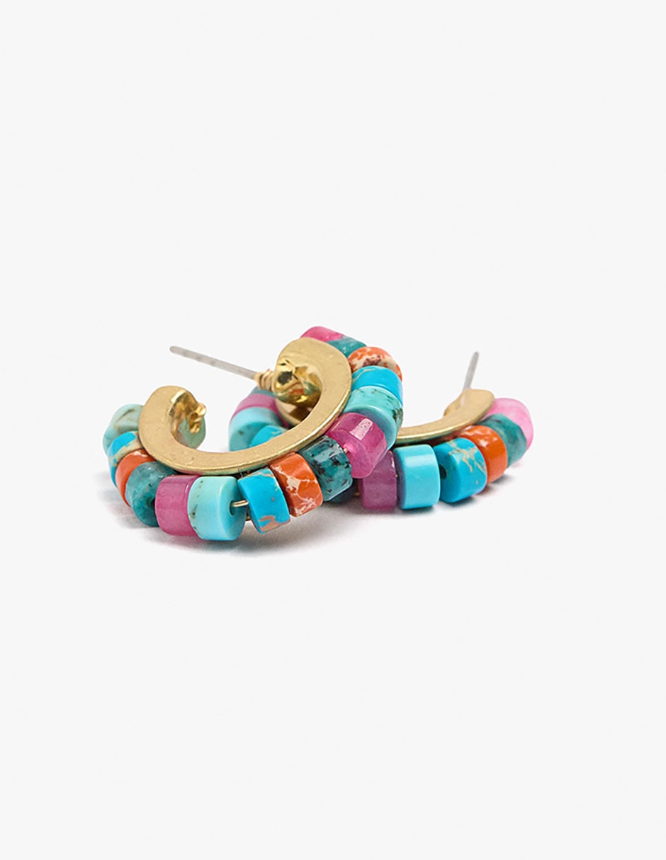 Aretes largos Pearl Jam con acabado mate 2