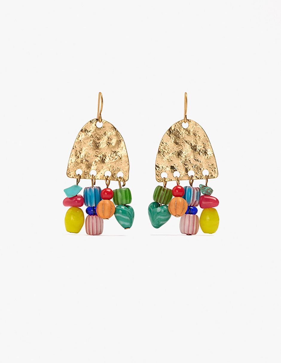 Aretes largos masked con acabado mate