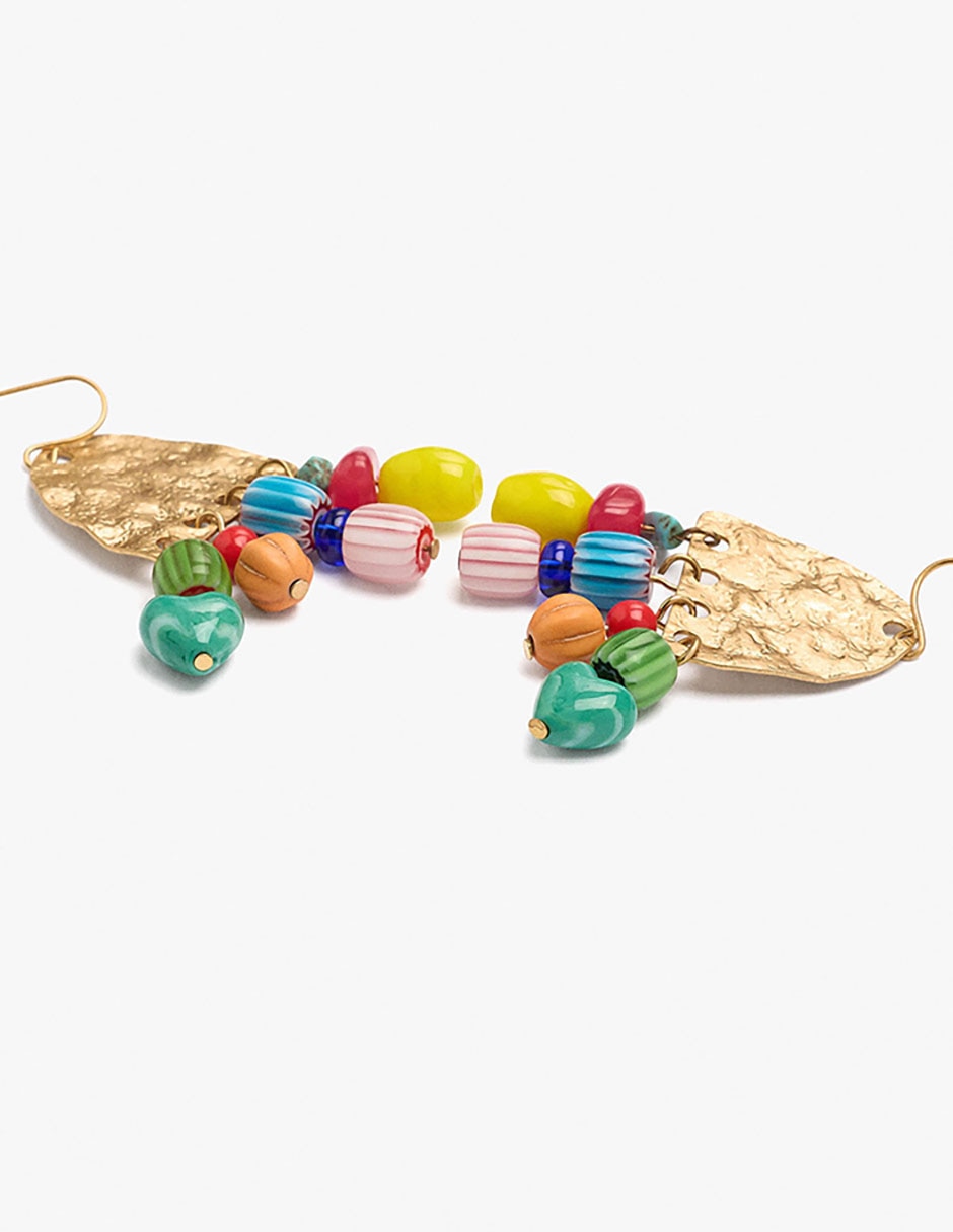 Aretes largos masked con acabado mate 2