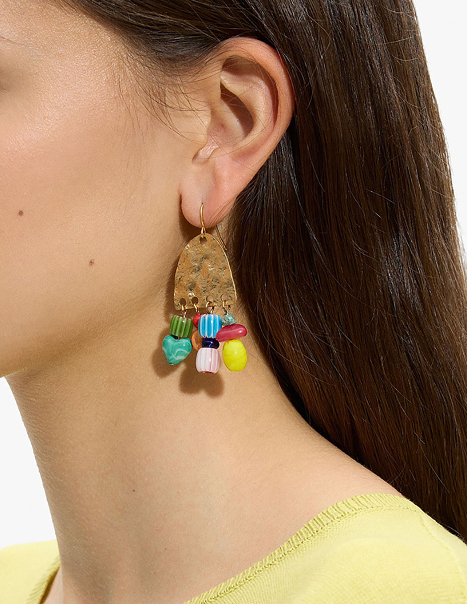 Aretes largos masked con acabado mate 3