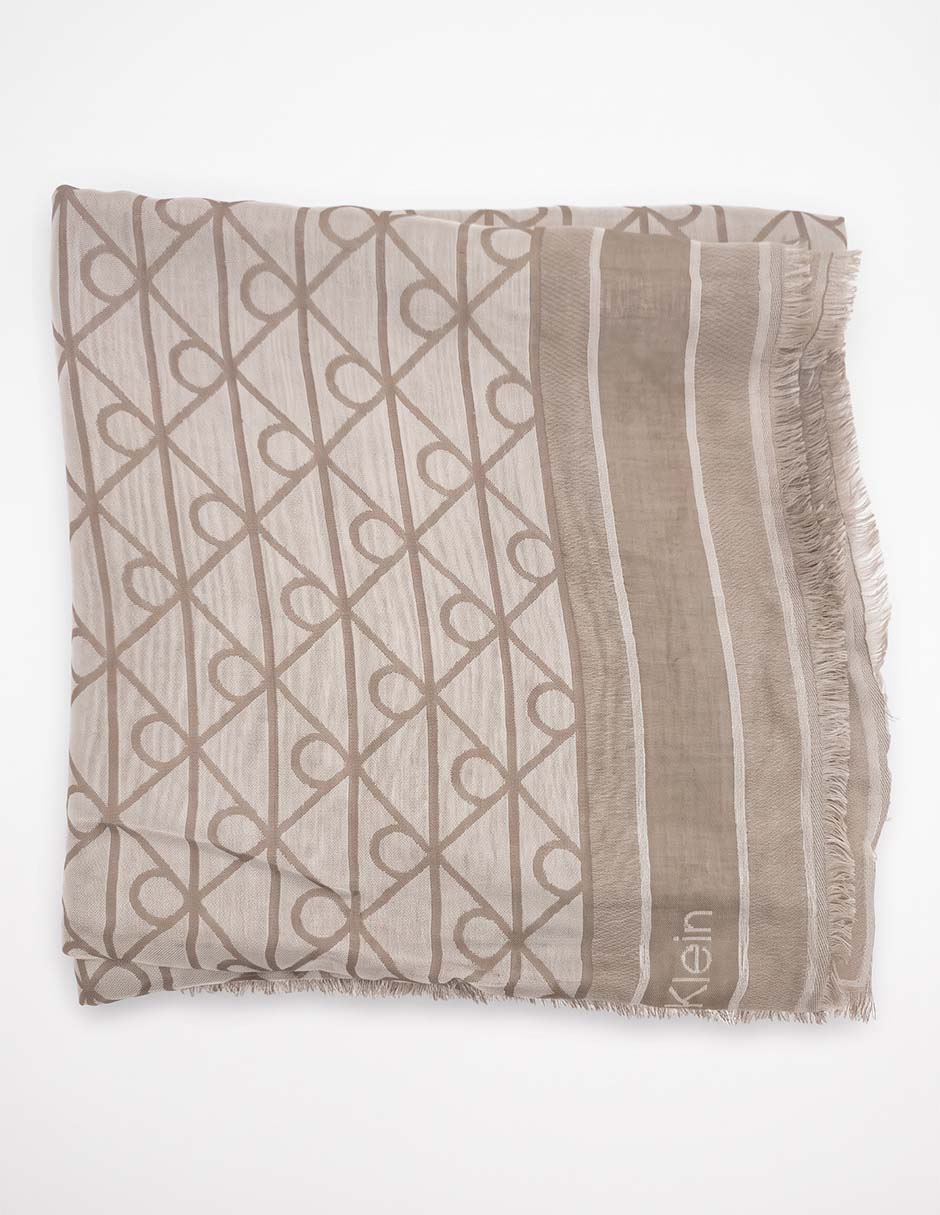 Mascada calvin klein con estampado logo para mujer 3