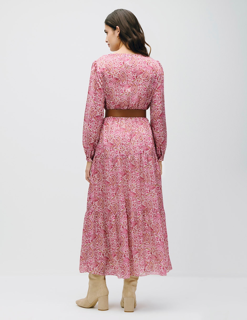 Vestido maxi casual terra para mujer