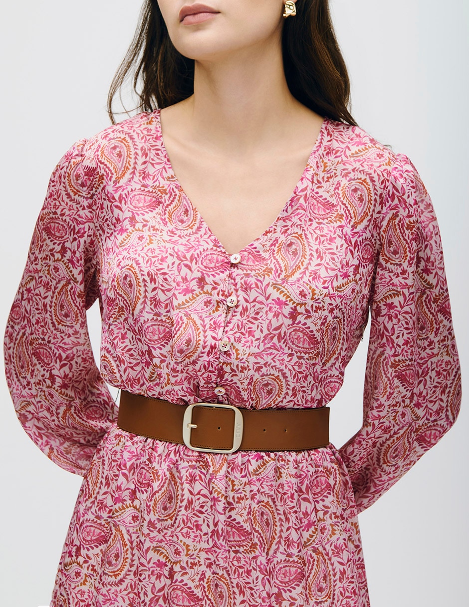 Vestido maxi casual terra para mujer