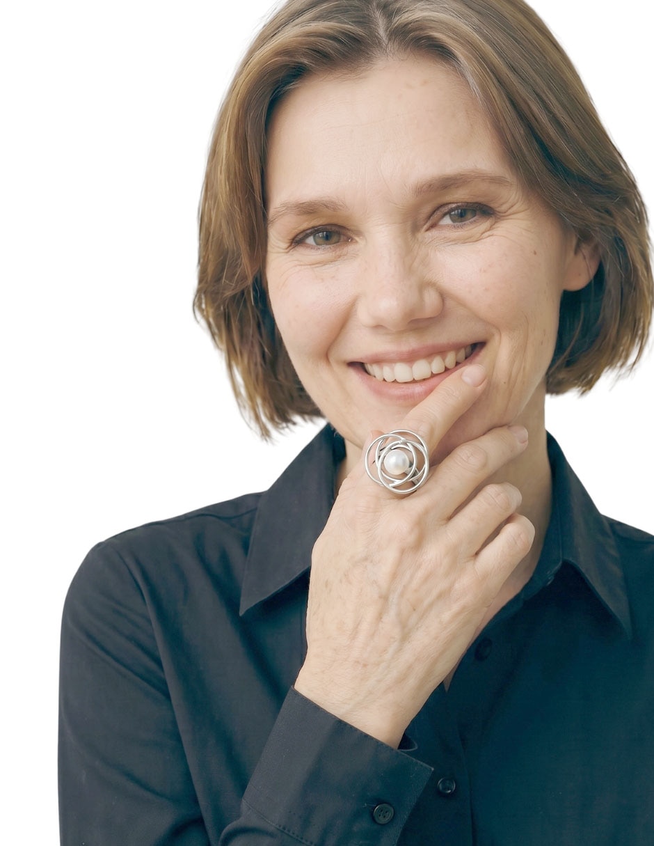 Anillo de flor liso 6