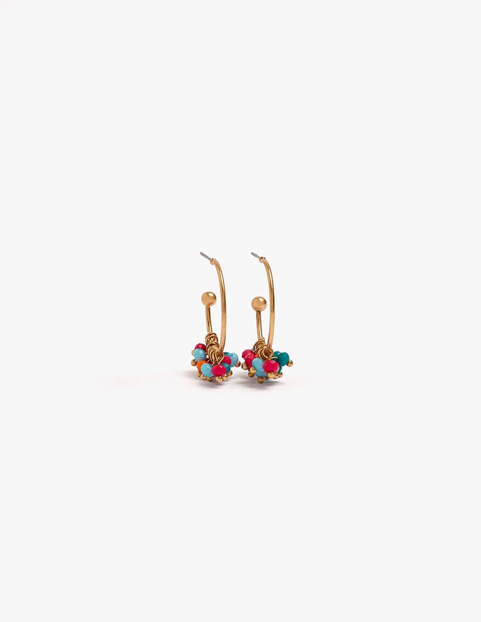 Aretes largos tutti block con acabado mate 1