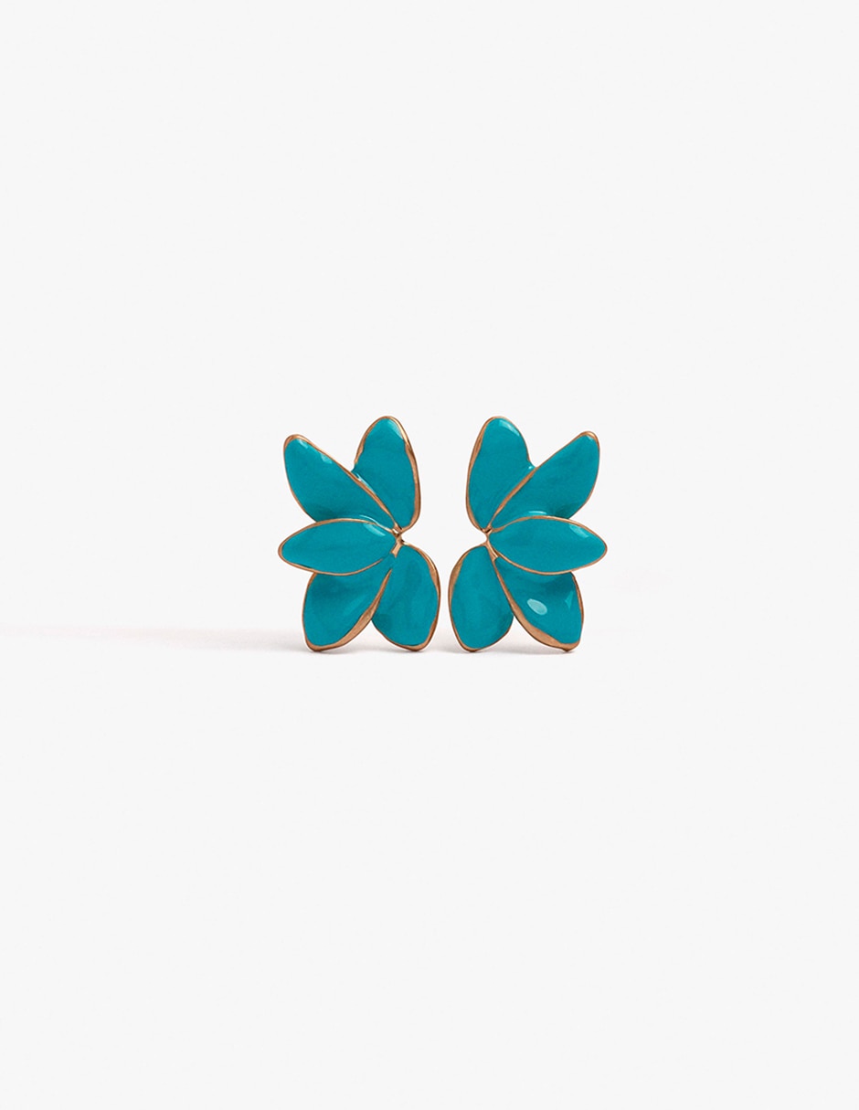 Aretes largos bandana bay con acabado mate Aretes largos bandana bay con acabado mate