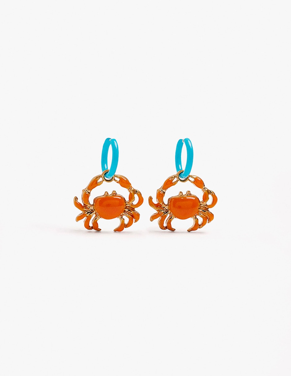 Aretes largos bandana bay con acabado mate