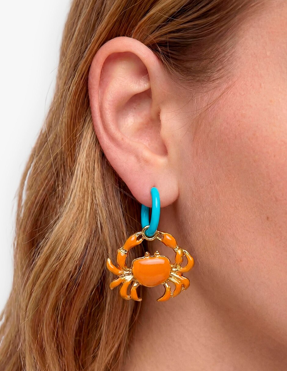 Aretes largos bandana bay con acabado mate 3