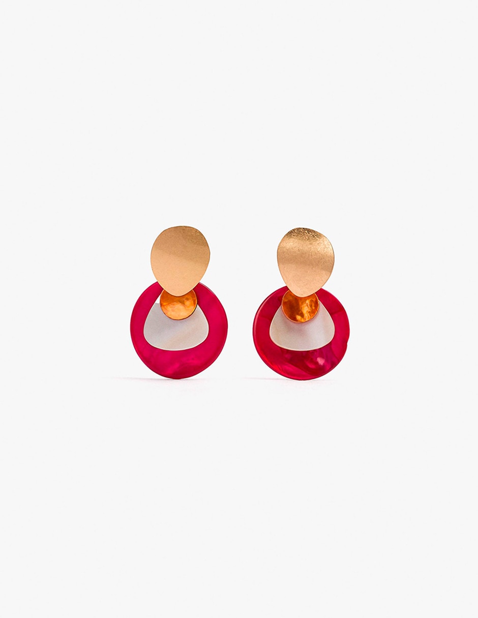 Aretes largos bandana bay con acabado mate Aretes largos bandana bay con acabado mate