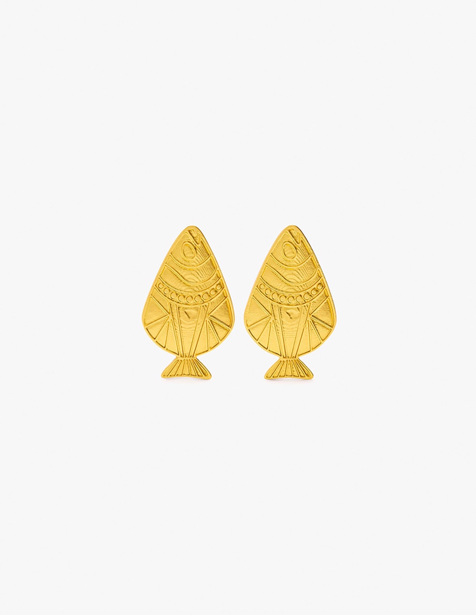 Aretes largos almara con acabado mate Aretes largos almara con acabado mate